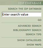 Screenshot of simple search box in lefthand menu.