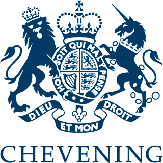 Chevening fellowship logo.