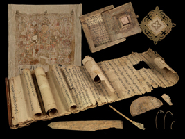 Composite showing various items from the IDP collection, some in disrepair.