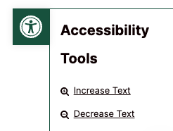 Accessibility Tools menu